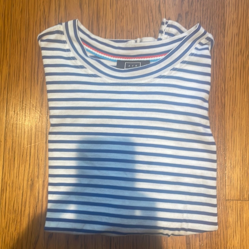 AYR French Fry long sleeve - blue & white stripe. Size M